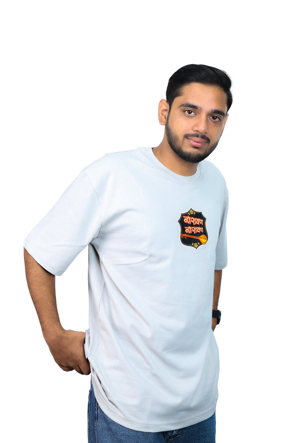 IndiThrob Divine Narad Muni oversized T-shirt