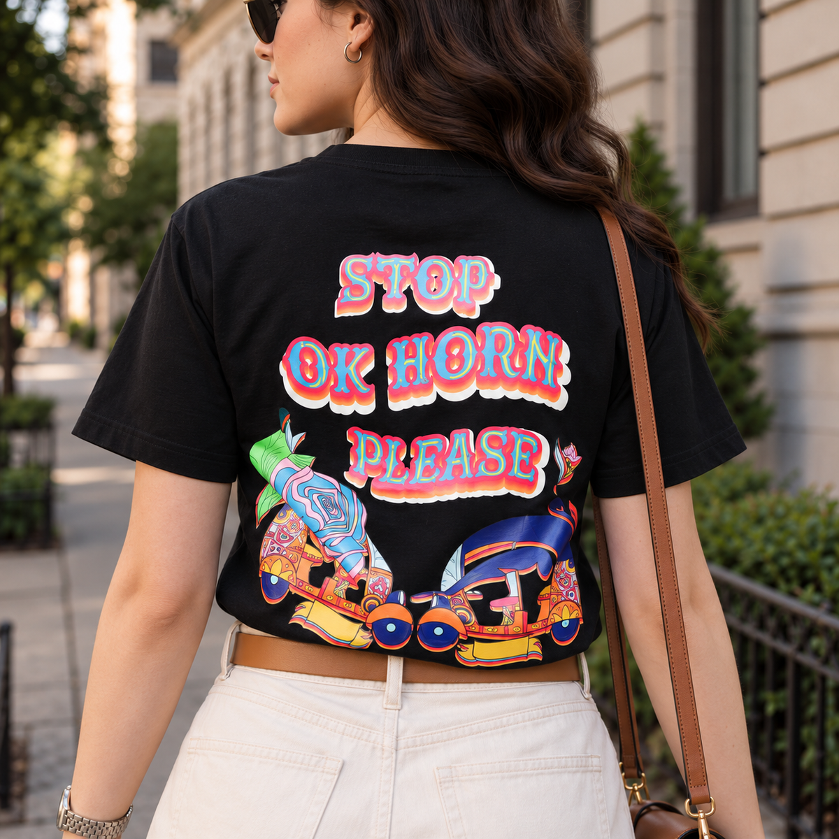 IndiThrob Indi Pop Horn Please Oversized T-Shirt
