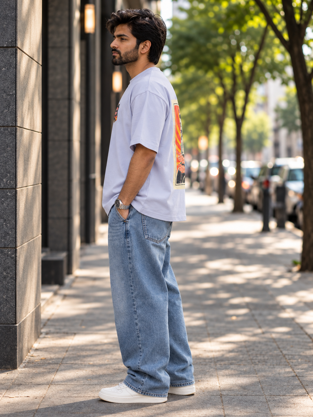 IndiThrob Divine Narad Muni Oversized T-Shirt