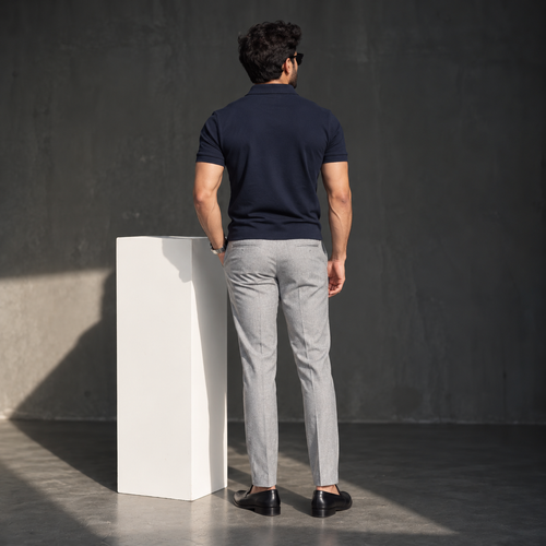 IndiThrob Classic Navy Blue Polo T-Shirt
