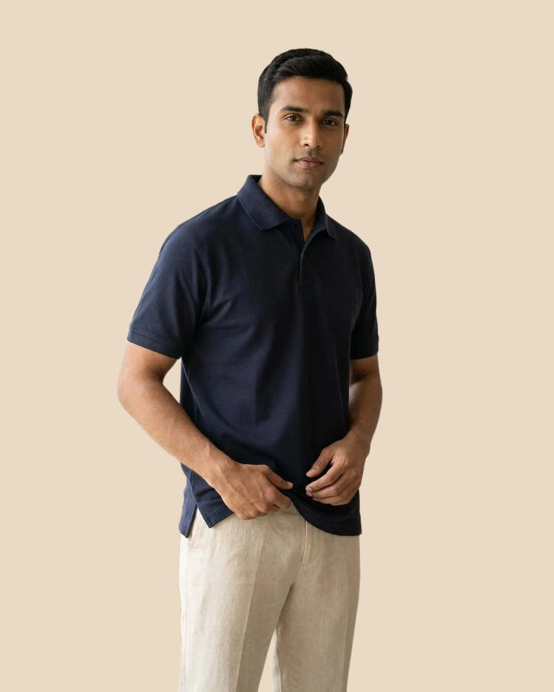IndiThrob Classic Navy Polo studio fit