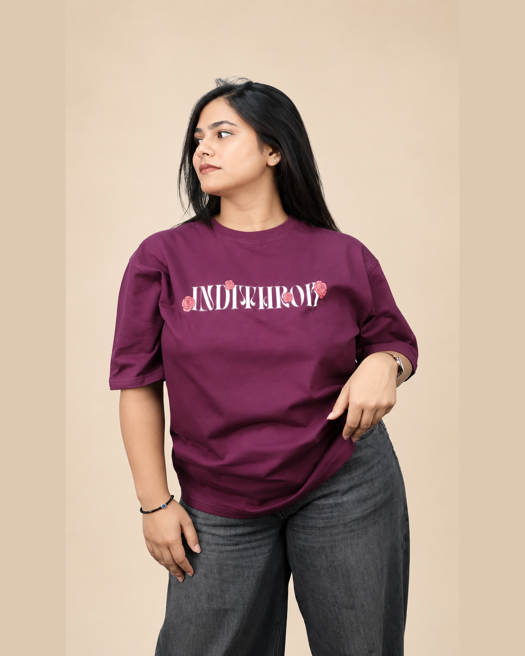 IndiThrob Sharbat oversized T-shirt studio fit